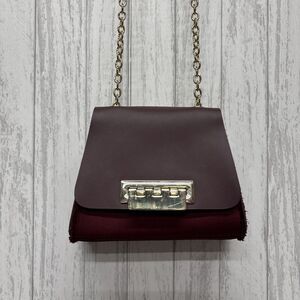 Womens Zac Posen Eartha Mini Crossbody Bag Burgundy EUC